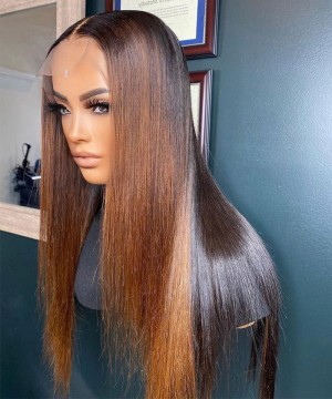 colorful ombre lace closure wigs for women for sale