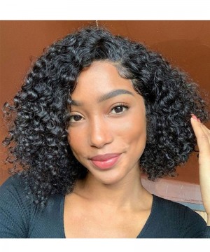 Curly Human Hair Wig For Black Women Pre Plucked