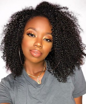 Quality Afro Kinky Curly U Part Human Hair Wigs For Sale  