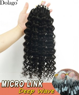 Dolago Buy Good Quality Deep Wave Micro Link Human Hair Extensions To Make Long Hairstyles For Women From Dolago Online Hair Shop At Cheap Prices 8-30 Inches Free Shipping 