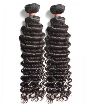 Dolago Deep Wave Brazilian Virgin Hair Human Hair Extensions 2 Bundles
