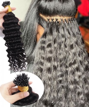 good deep wave nano ring human hair extensions for women 