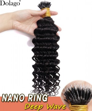 Shop Dolago Deep Curly Wave Nano Ring Human Hair  Extensions For Women At Cheap Prices Best Tip Hair Extension Natural Looking To Make Long Hairstyle For Sale 