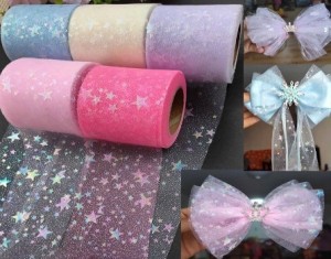 Dolago Hot 60mm (25yards/lot) Bling Bling Rainbow Sequin Chiffon Organza Ribbons DIY Handmade