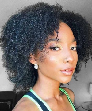 Dolago Glueless 4B 4C Afro Kinky Curly Lace Frontal Wig For Black Women 130% 13x4 Lace Front Human Hair Wigs Pre Plucked For Sale High Quality Front Lace Wig With Baby Hair Pre Bleached Online Shop