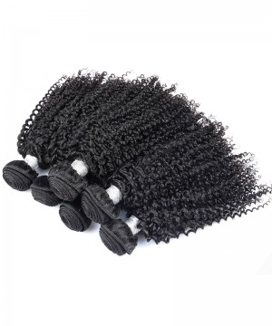 Dolago 1 Bundle 100% Human Hair Weaving Kinky Curly Hair Weft Natural Color