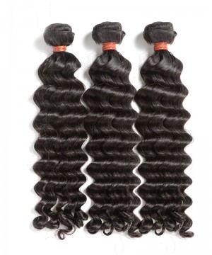 Dolago Peruvian Remy Human Hair Extensions Deep Wave 3Pics Peruvian Human Hair Weave Bundles Sale 10-30 Inches Malaysian Bundles Natural Color