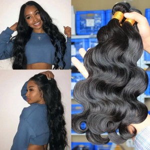 Dolago Brazilian Human Hair Weave Bundles For Sale 3Pieces Brazilian Body Wave Remy Human Hair Extensions 10-30 Inches Brazilian Hair Bundles