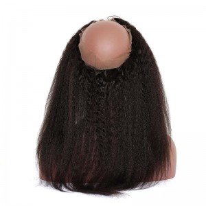 DOLAGO Pre Plucked Kinky Straight 360 Lace Frontal Closure With Baby Hair  