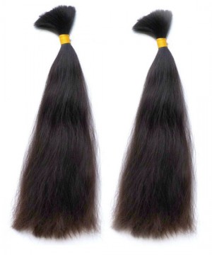 Dolago High Quality 2Pcs Bundles Brazilian Bulk Human Hair Extensions For Wig Making Braiding Straight Hair Bulk Extensions Weave For Sale At Wholesale Prices Free Shipping  