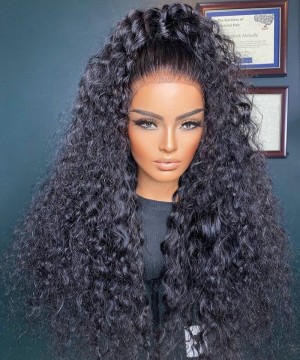 Dolago 250% Undetectable Deep Curly 13x6 HD Human Hair Lace Front Wigs For Women High Density Transparent Cheap Frontal Wigs Best Glueless HD Lace Wig For Sale With Baby Hair Online