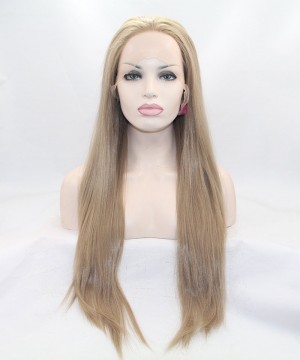 Dolago Ash Blonde Straight Synthetic Wig For Black Women