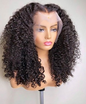 Quality Deep curly human hair hd lace wigs for women For Sale 