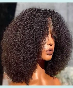 Dolago Best Afro Kinky Curly Human Hair Front Lace Wig With Baby Hair For Sale 180% American 4B 4C Curly 13x4 Lace Front Wigs Pre Plucked For Black Women High Quality Braided Frontal Wigs With Invisible Hairline 