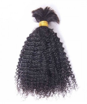 Dolago Good Quality One Bundle Brazilian Human Hair Kinky Curly Hair Weave Hair Bulk For Wigs Making 10-28 Inches Kinky Curly Bulk Hair For Braiding Online Sale Now 