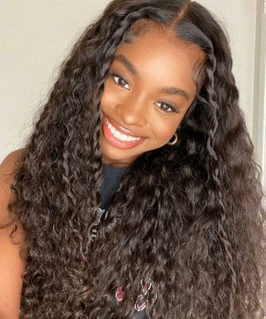 Dolago Human Hair Loose Curly Lace Front Wigs Can Be Dyed For Black Women 180% High Quality Glueless Curly 13x6 Lace Front Wigs With Natural Hairline Brazilian Invisible Transparent Front Lace Wigs On Sale