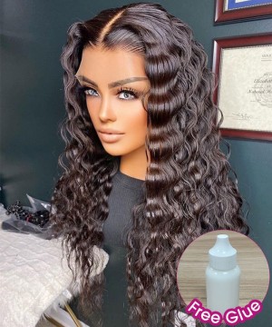 Loose wave invisible knots hd lace front wigs at cheap price 