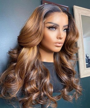 Best Colored Wavy Lace Front Human Hair Wigs For Women 