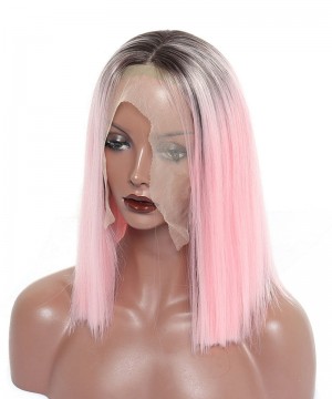 Synthetic Lace Front Wig Ombre Wigs 1B Pink 