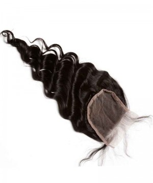 Dolago Brazilian Remy Human Hair  4x4 Cuticle Aligned Hair Loose Wave Lace Closure