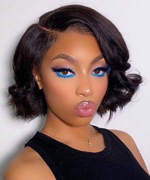 Dolago Body Wave Bob 13x6 Transparent Lace Front Wigs Pre Plucked 250% Brazilian Lace Front Human Hair Wigs For Black Women With Natural Hairline Glueless Front Lace Wigs With Baby Hair Pre Bleached