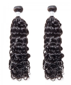 DOLAGO 2 Pcs Water Wave Brazilian Virgin Hair Bundles Cutile Kept Remy Hair Weaves