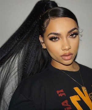 Dolago Kinky Straight Invisible Human Hair Full Lace Wigs With Baby Hair Undetected 150% Full Lace Wigs Human Virgin Hair For Women Brazilian Coarse Yaki Glueless Transparent Full Lace Wig For Sale