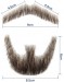 Dolago Mens Lace Fake Beard Mustache Hand Made By 100% Human Hair Lace Invisible Beards