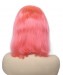 Dolago Colorful Wig Straight Short Bob Lace Front Wigs For Women Pre-Plucked 130% Density Cherry Pink Wigs With Baby Hair Free Shipping 