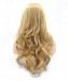 Dolago Golden Yellow Women Fashion Synthetic Wig Big Blonde Wavy Lace Front Wigs
