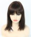 Mono Top Half Machine Made Wigs With Bangs