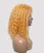 Dolago Colorful Wig Curly Bob Lace Front Wigs Pre-Plucked 130% Density Bright Yellow