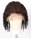 Dolago Colorful Wig Brown Ombre Curly Lace Front Wig