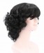 Dolago Black Lace Front Wig Side Part Short Curly Synthetic Wig With Bang