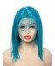 Blue Colored Wigs For Women With Baby Hair For Sale