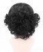 Dolago Black Lace Front Wig Side Part Short Curly Synthetic Wig With Bang