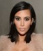 Kim Kardashian Black Short Straight Style Lace Wig