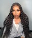 Dolago High Quality Deep Wave 13x6 Lace Front Human Hair Wigs For Black Women 180% Brazilian Front Lace Wigs Human Hair Pre Plucked For Sale Glueless Transparent Lace Front Wigs With Baby Hair 