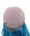 Blue Human Hair Lace Front Wigs For Women With Baby Hair