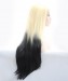 Blonde Root Black Wig Ombre Wig Synthetic Wig 