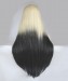 Blonde Root Black Wig Ombre Wig Synthetic Wig 