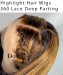  Highlight 360 Lace Frontal Wig Pre Plucked With Baby Hair