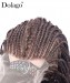 Braided wigs knotless 13X6 lace front braid wigs for african american 100% handmade cornrow braided lace wigs mix color 26inch dolago cheap synthetic braiding wig free shipping 