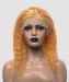 Dolago Colorful Wig Curly Bob Lace Front Wigs Pre-Plucked 130% Density Bright Yellow