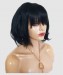 Dolago Hair Wig Natural Wavy 13x6 Bob Lace Front Wigs With Bang 250% Density Lace Front Human Hair Wigs For Black Women Pre Plucked With Baby Hair