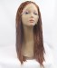 Brown Color Braided Synthetic Lace Front Wig 