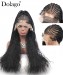 Braided wigs Boho braided lace front wig 13X6 30inch 100% handmade cornrow braid wigs for women cheap synthetic knotless braided lace frontal wigs dolago hair on sale free shipping 