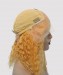 Dolago Colorful Wig Curly Bob Lace Front Wigs Pre-Plucked 130% Density Bright Yellow