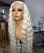 Blonde Colored 613 Human Hair Swiss Lace Wigs For Women