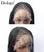 Cornrow braided wigs knotless braided lace wigs 13X3 lace frontal braided wig for african american 26inch 100% handmade braid affordable synthetic braided wigs free shipping dolago 